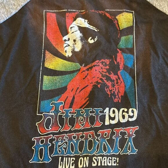 Chaser Boys Raglan Jimi Hendrix Graphic T-Shirt - Size 4 - Picture 2 of 5